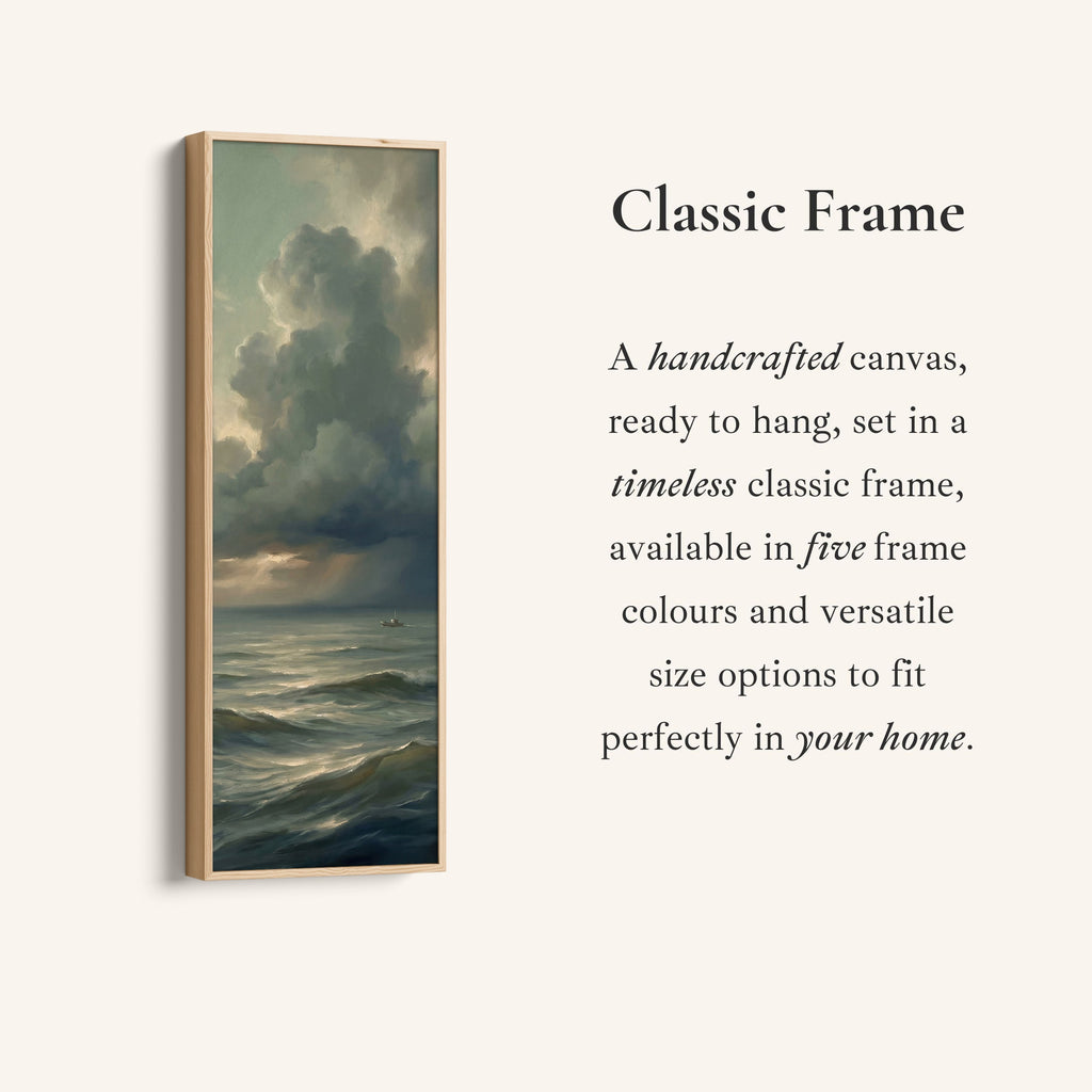 Storm Clouds Wide Framed Canvas Statement Wall Decor Office