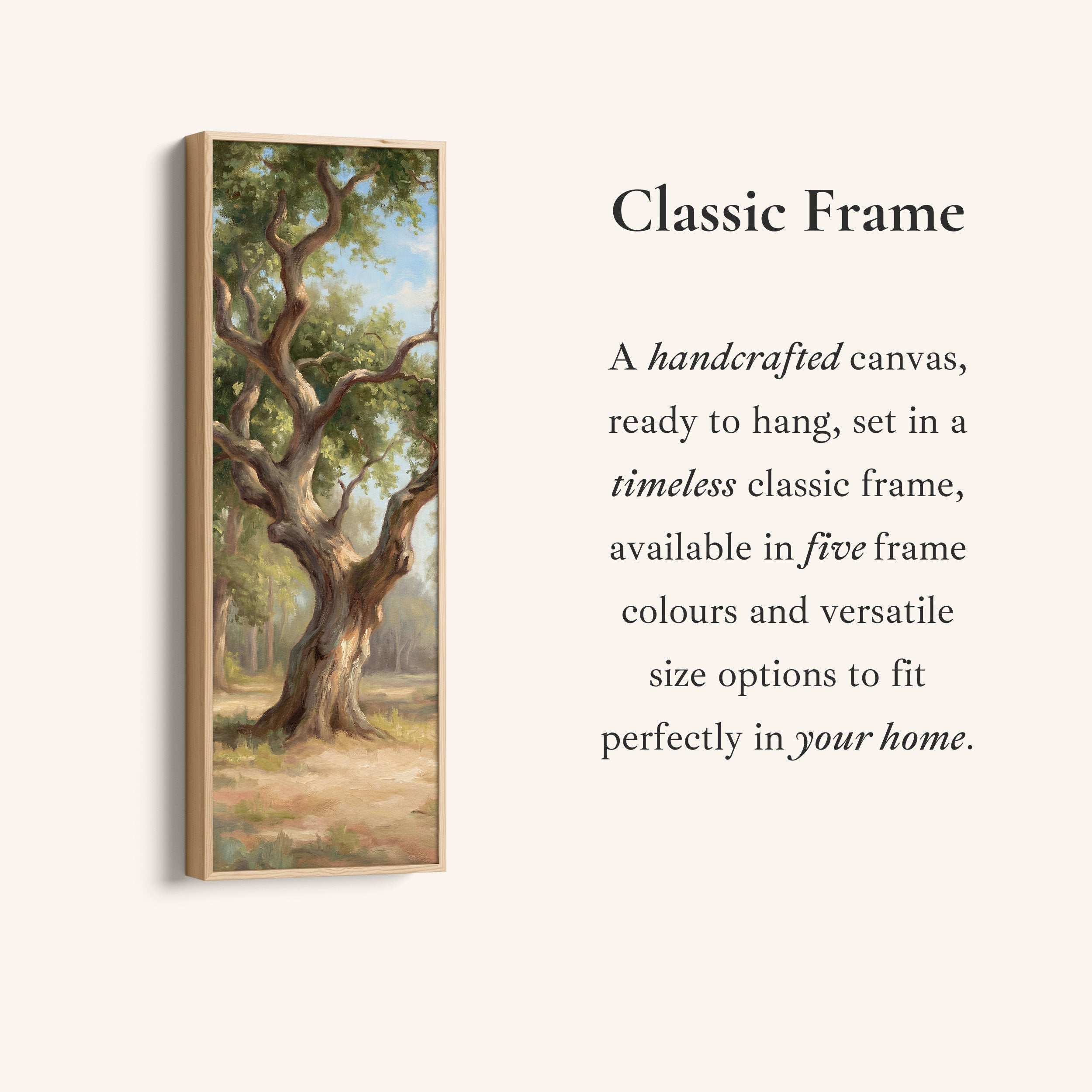 Twisted Tree Vertical Wall Art Landscape Canvas Office