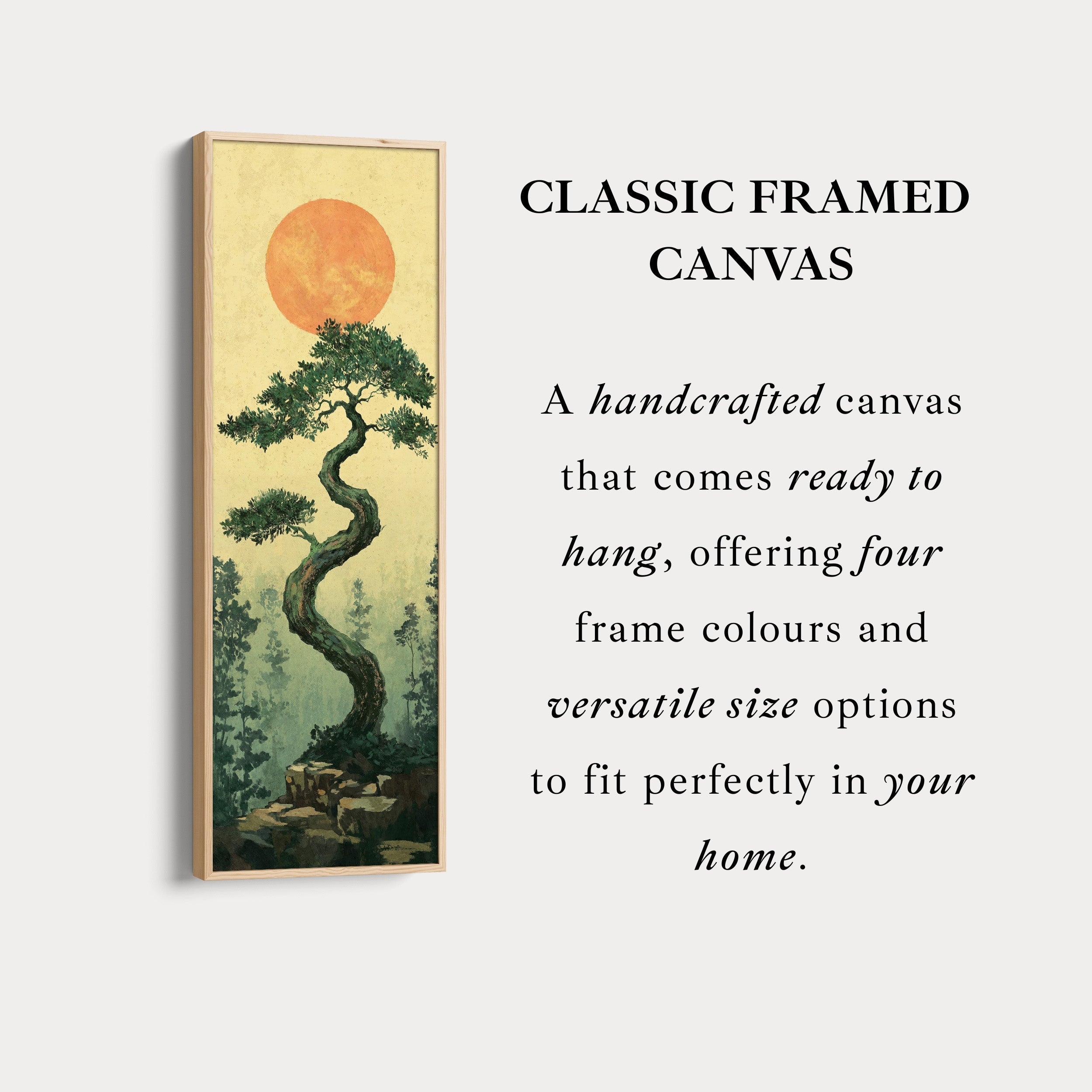 Vertical Wall Art Bonsai Tree