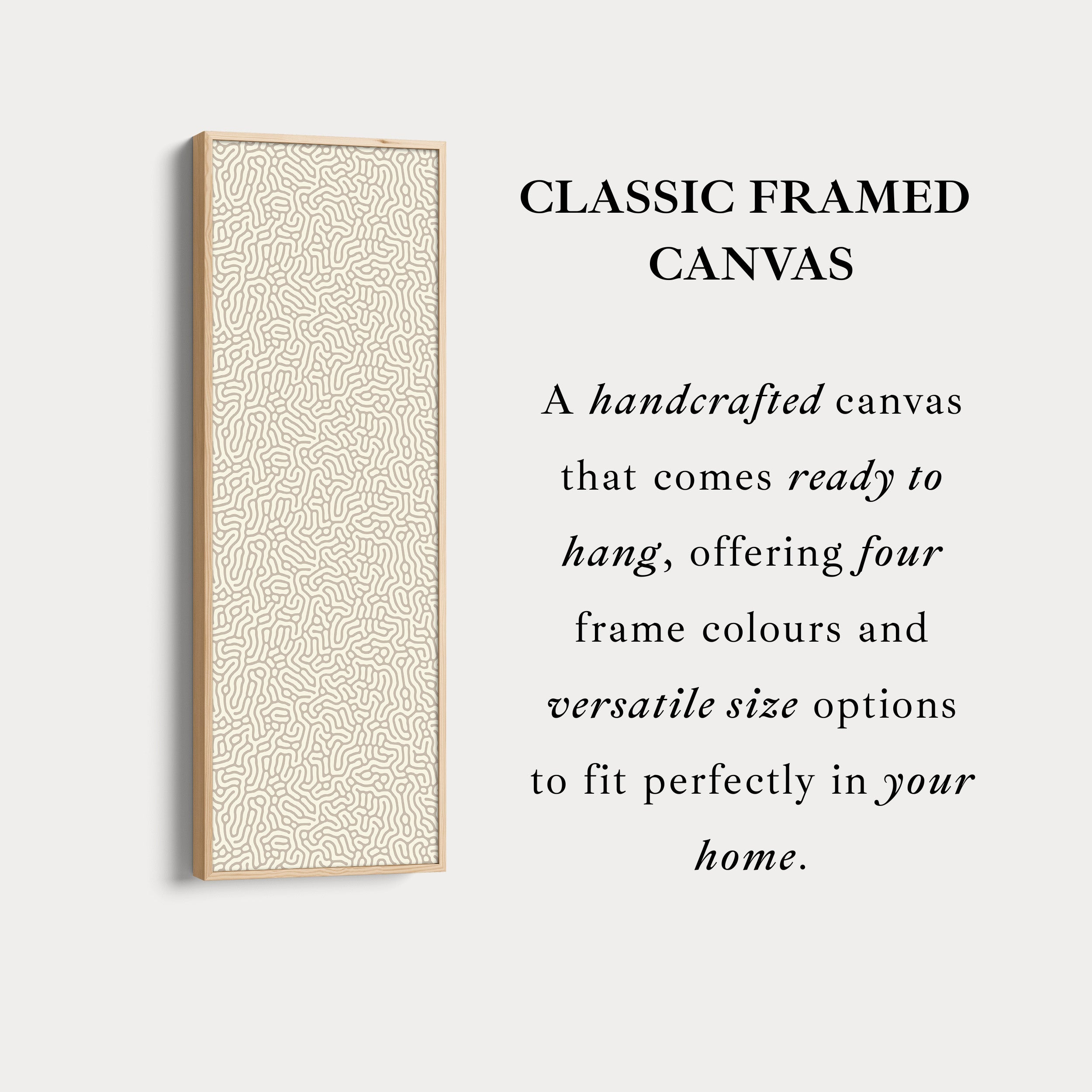 Minimalist Beige Abstract Pattern Vertical Wall Decor
