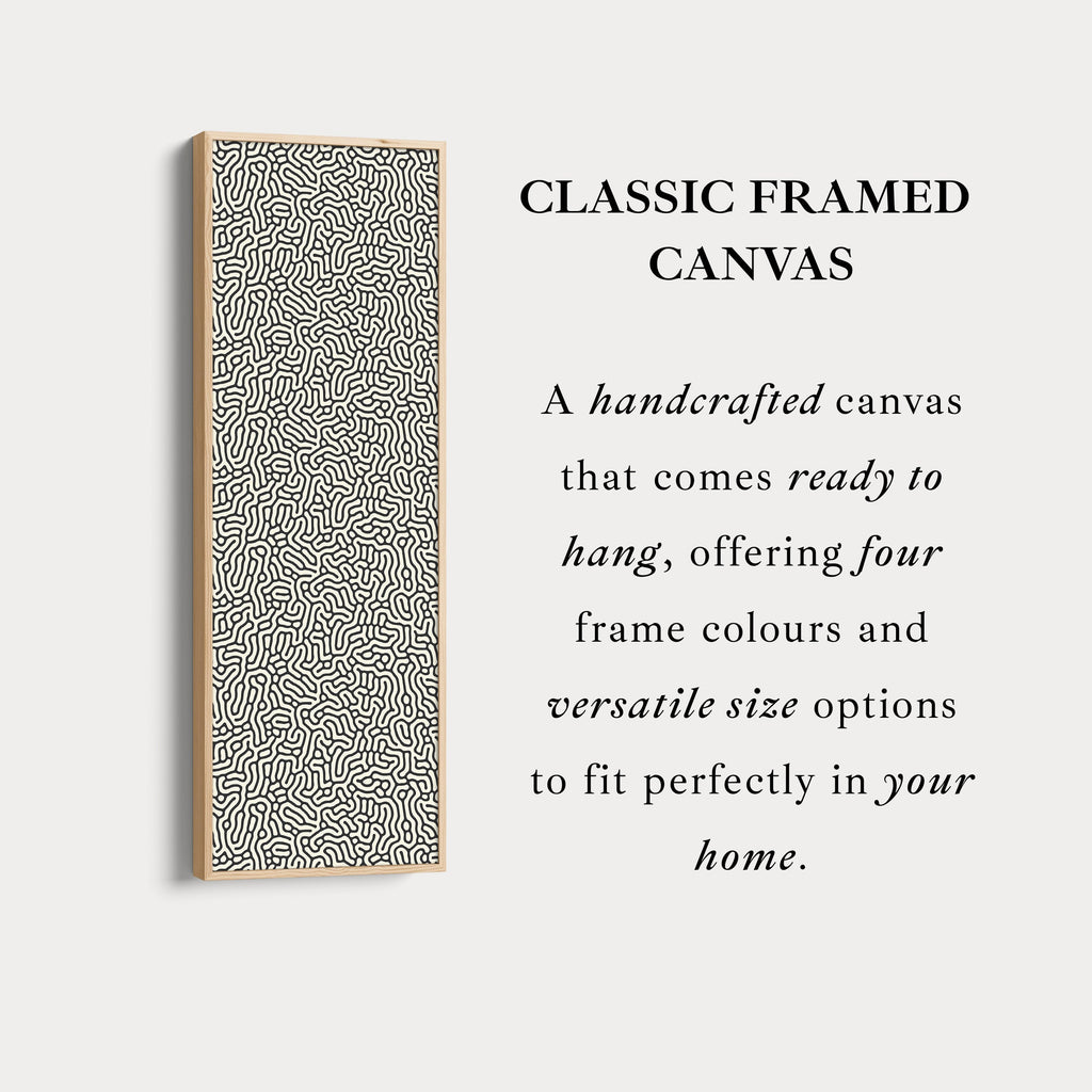 Minimalist Beige & Black Abstract Pattern Vertical Wall Decor