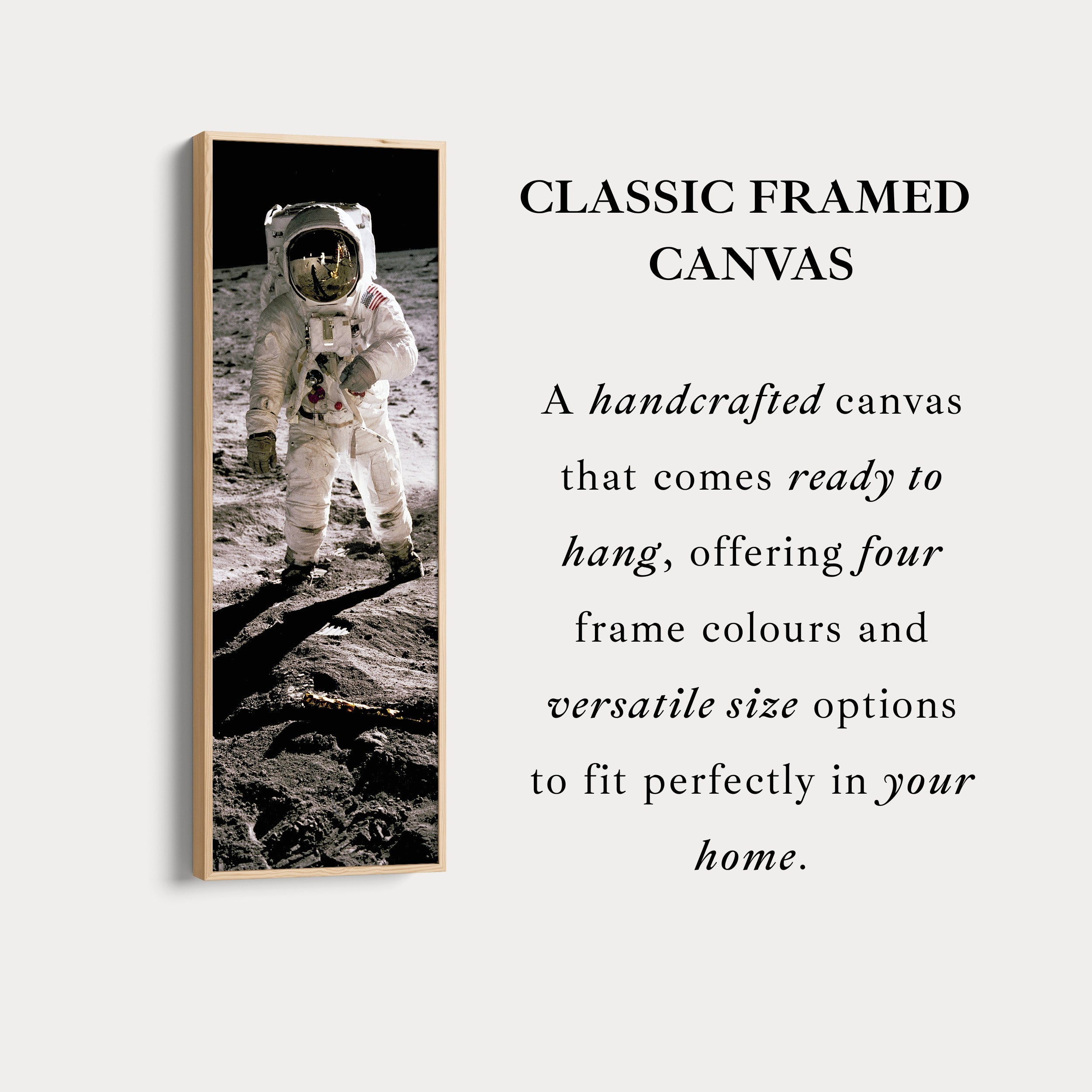 Long Vertical Wall Art Moon Walk Astronaut