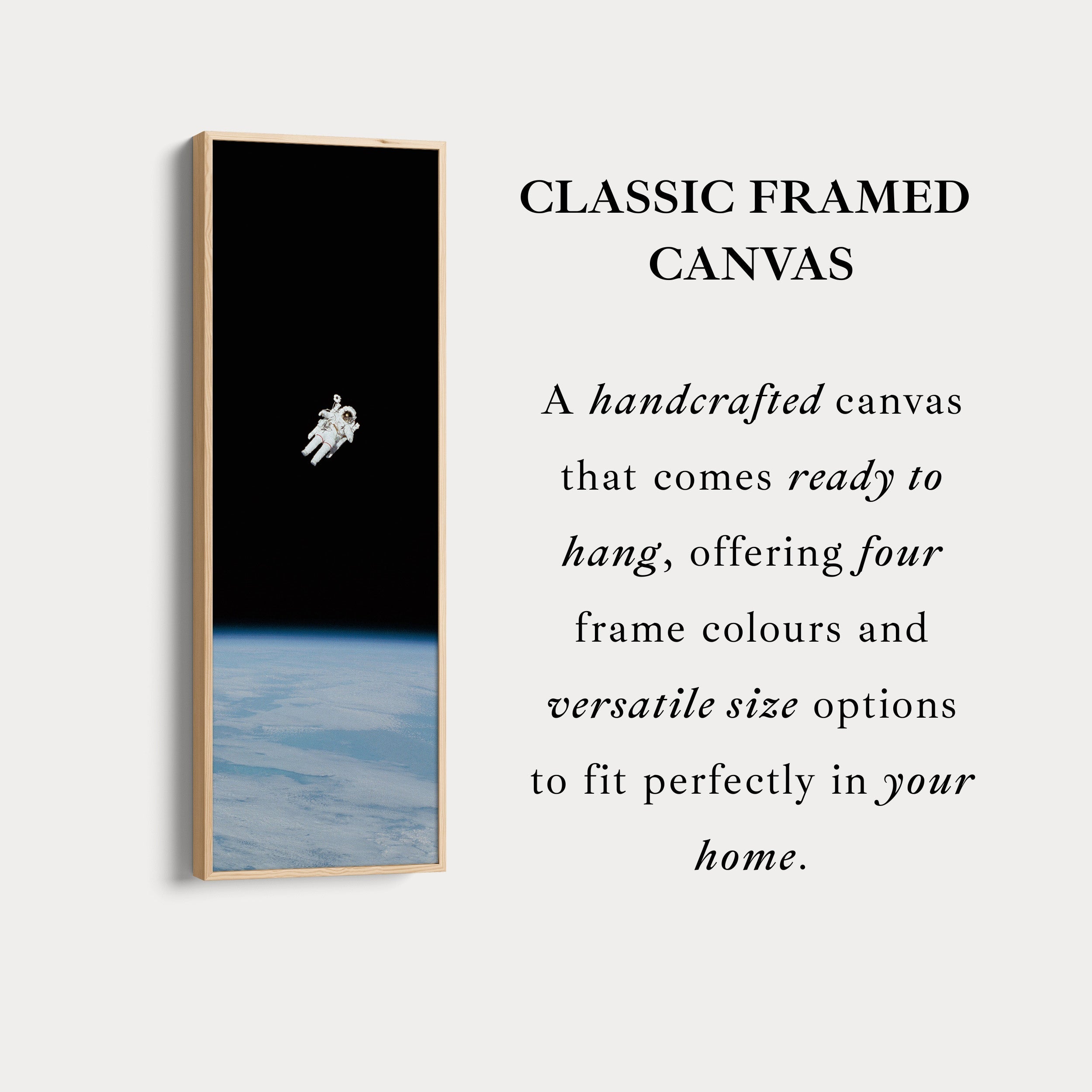 Long Vertical Wall Art Space Walk Astronaut
