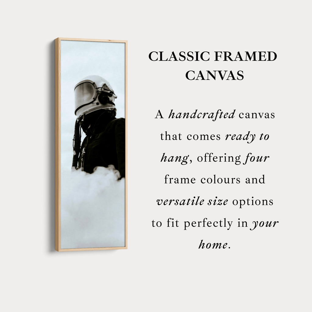 Vertical Wall Art Futuristic Helmet Tall Canvas For Hallway