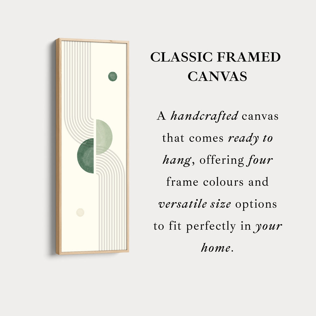 Vertical Wall Art Minimal Green Circle For Calm Modern Spaces