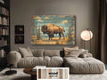 American Bison In Yellowstone National Park Wood Sign Wall Decor