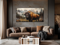 American Buffalo Distressed Wood Wall Art