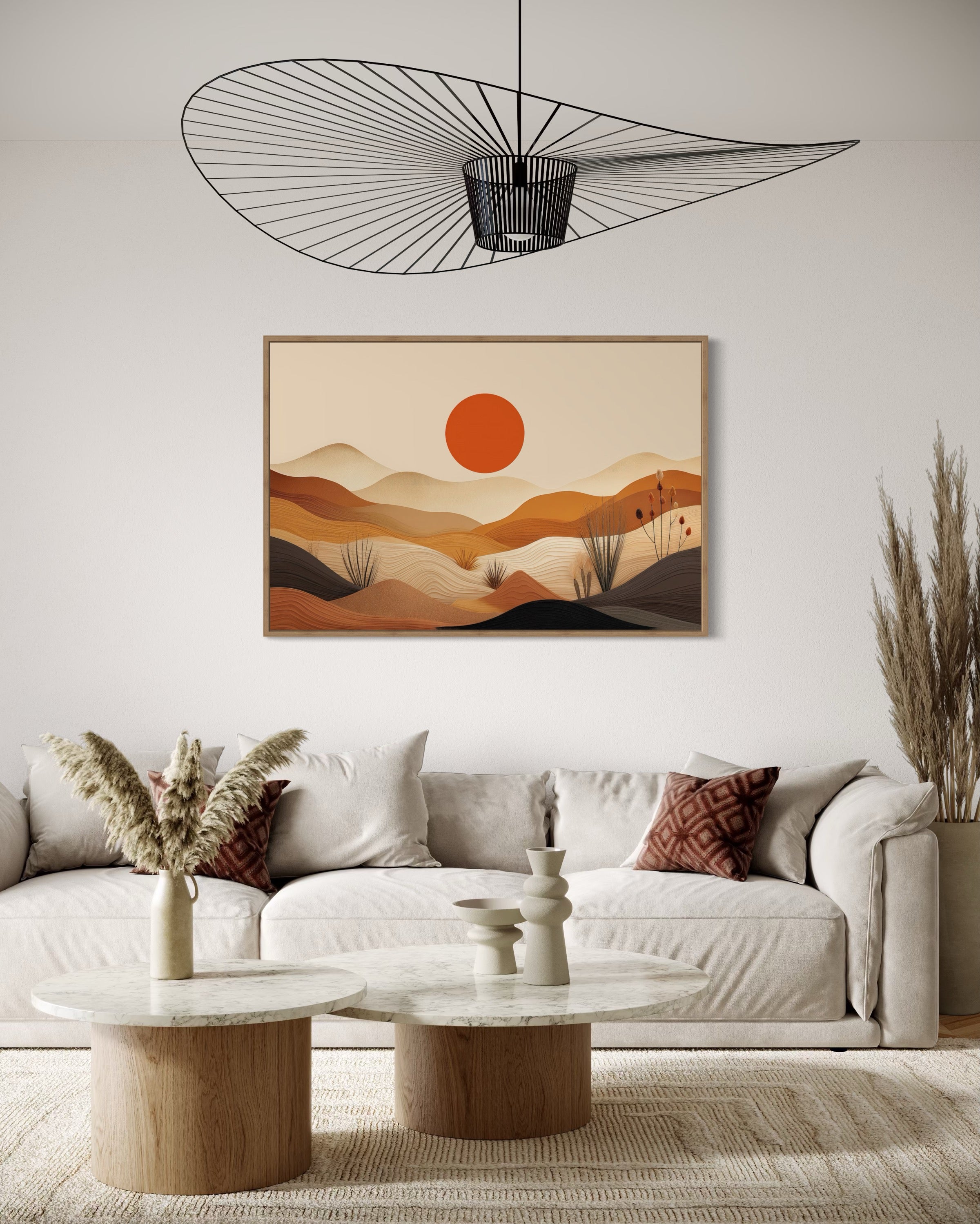 Arizona Desert Boho Landscape Southwestern Canvas Wall Art