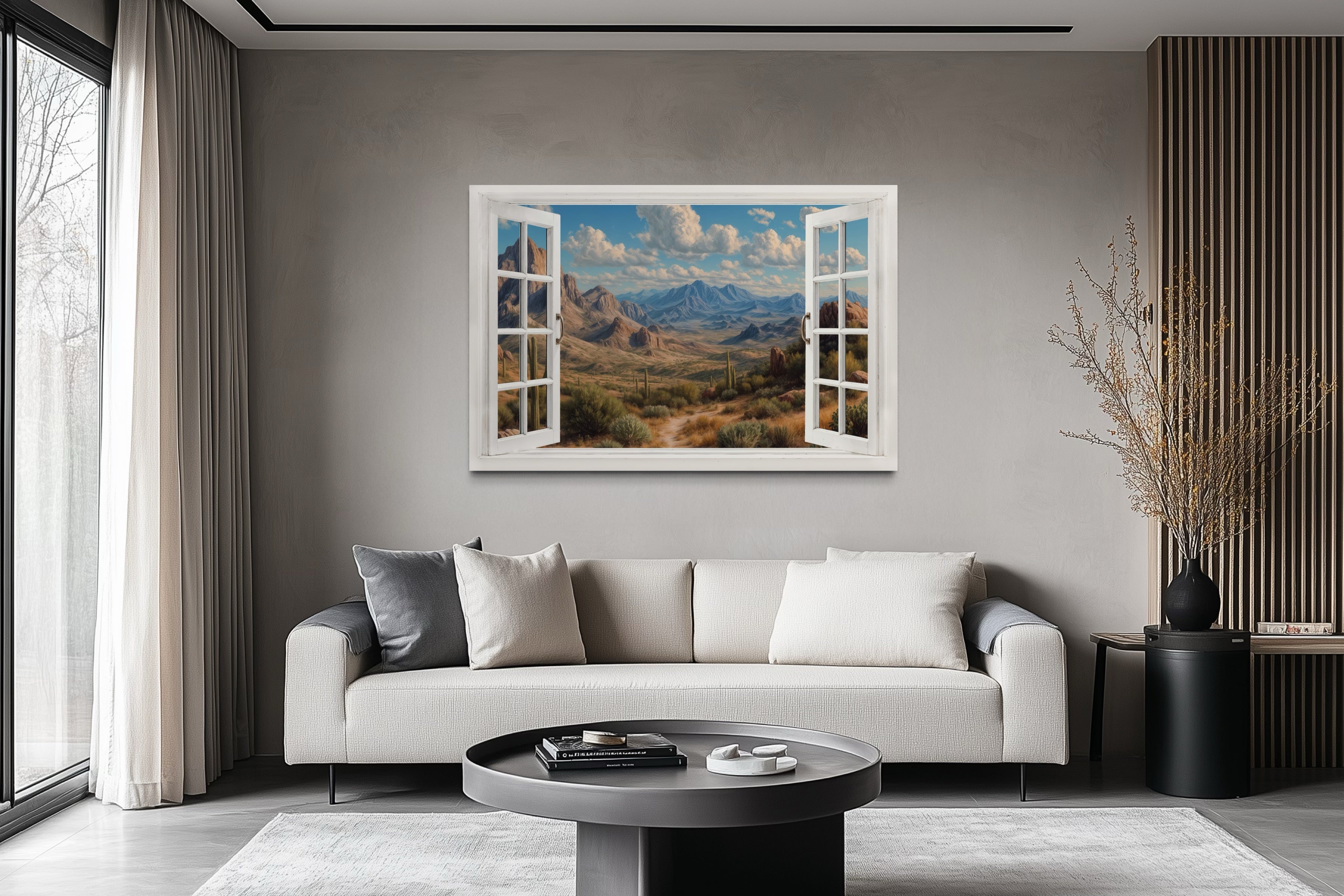 Arizona Desert View From Open Window Wall Art