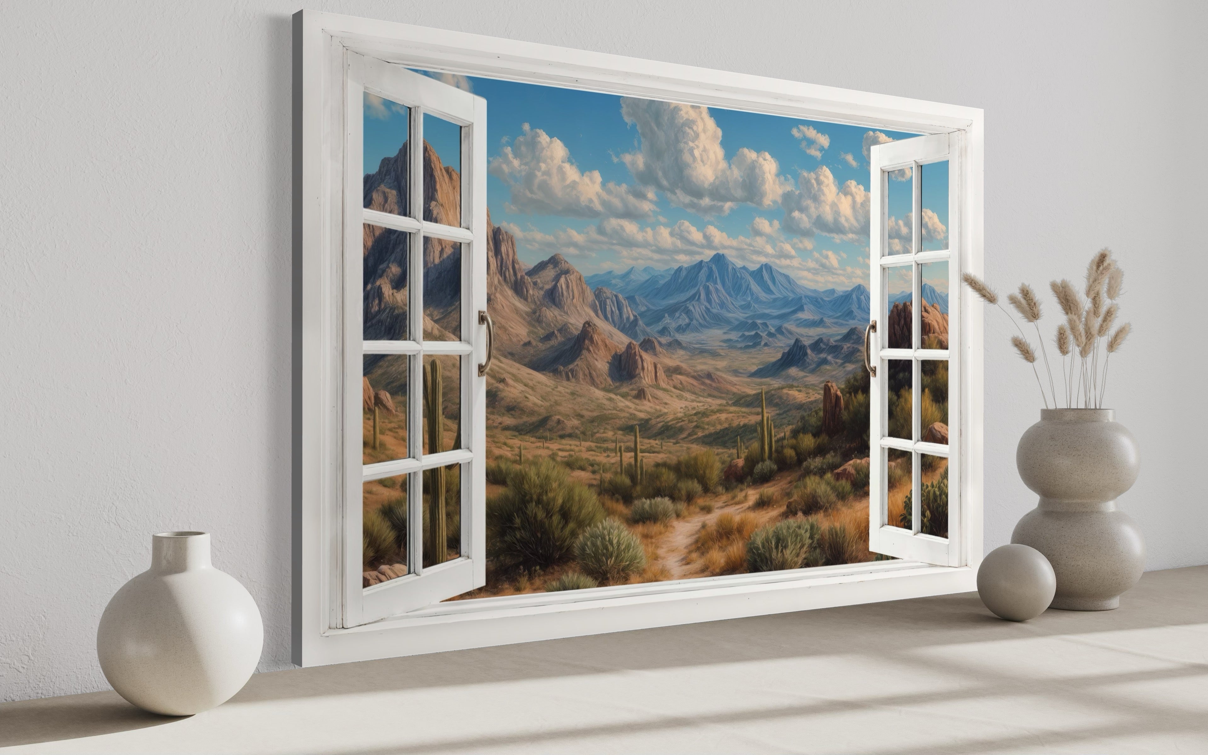 Arizona Desert View From Open Window Wall Art