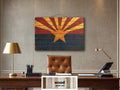 Arizona Flag Distressed Wood Wall Art