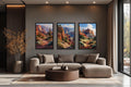 Arizona Wall Art Set of 3, Grand Canyon, Sedona, Sonoran Desert Cactus Landscape
