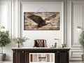 Bald Eagle Wall Art - Rustic Distressed Wood Sign | Patriotic Wildlife Print