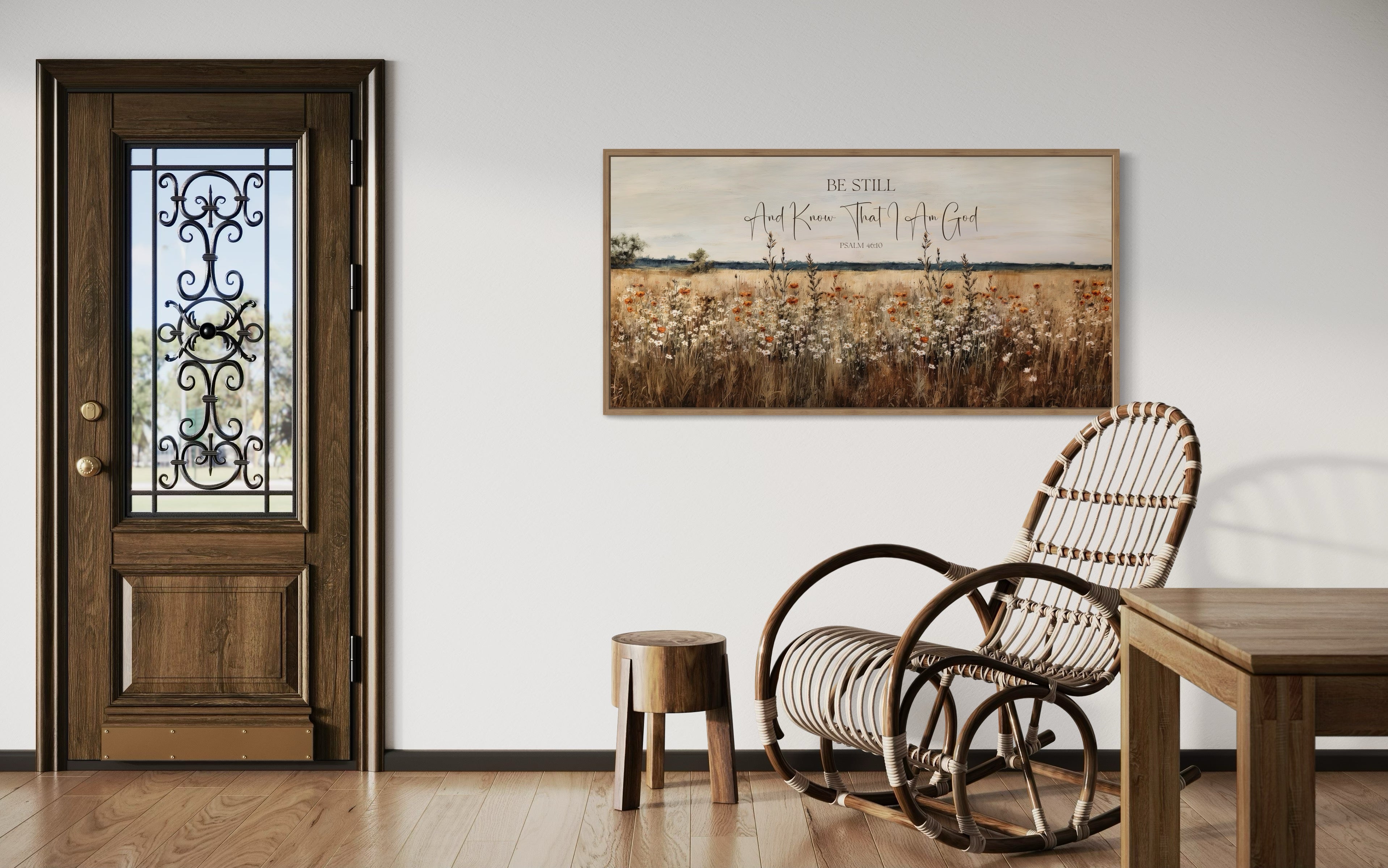 Be Still And Know That I Am God Scripture Canvas Wall Art