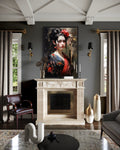 Beautiful Geisha Framed Canvas Wall Art