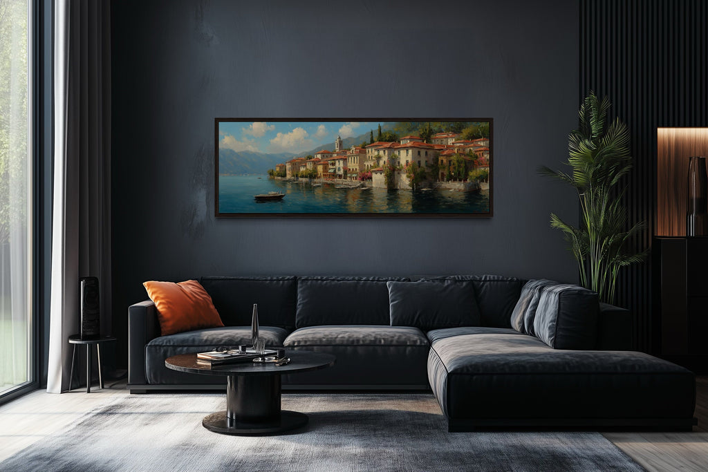 Bellagio Lake Como Framed Canvas Wall Art