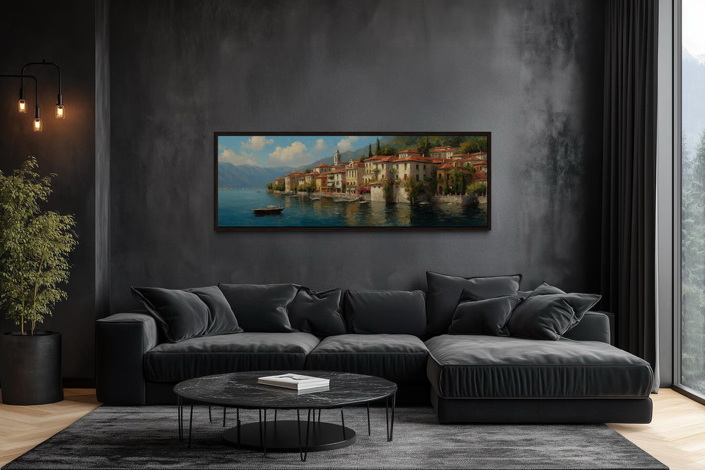 Bellagio Lake Como Long Horizontal  Wall Art