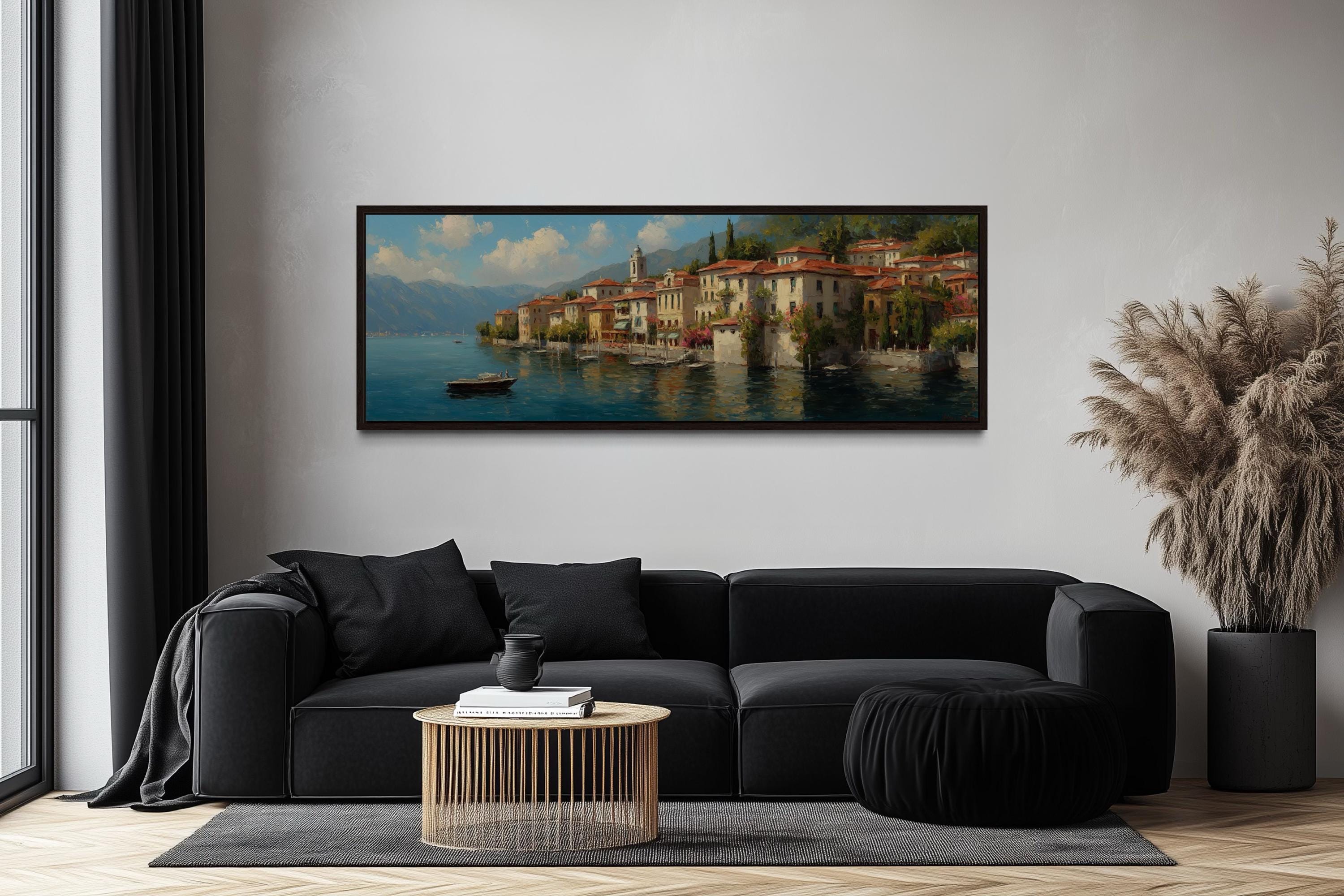 Bellagio Lake Como Long Horizontal  Wall Art