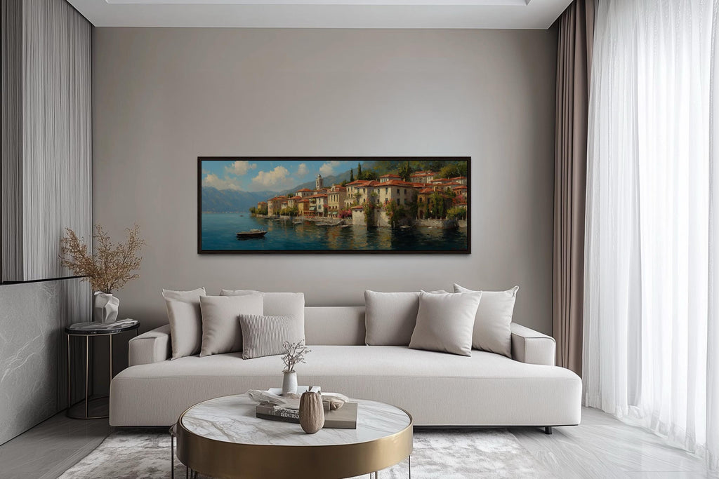 Bellagio Lake Como Long Horizontal  Wall Art
