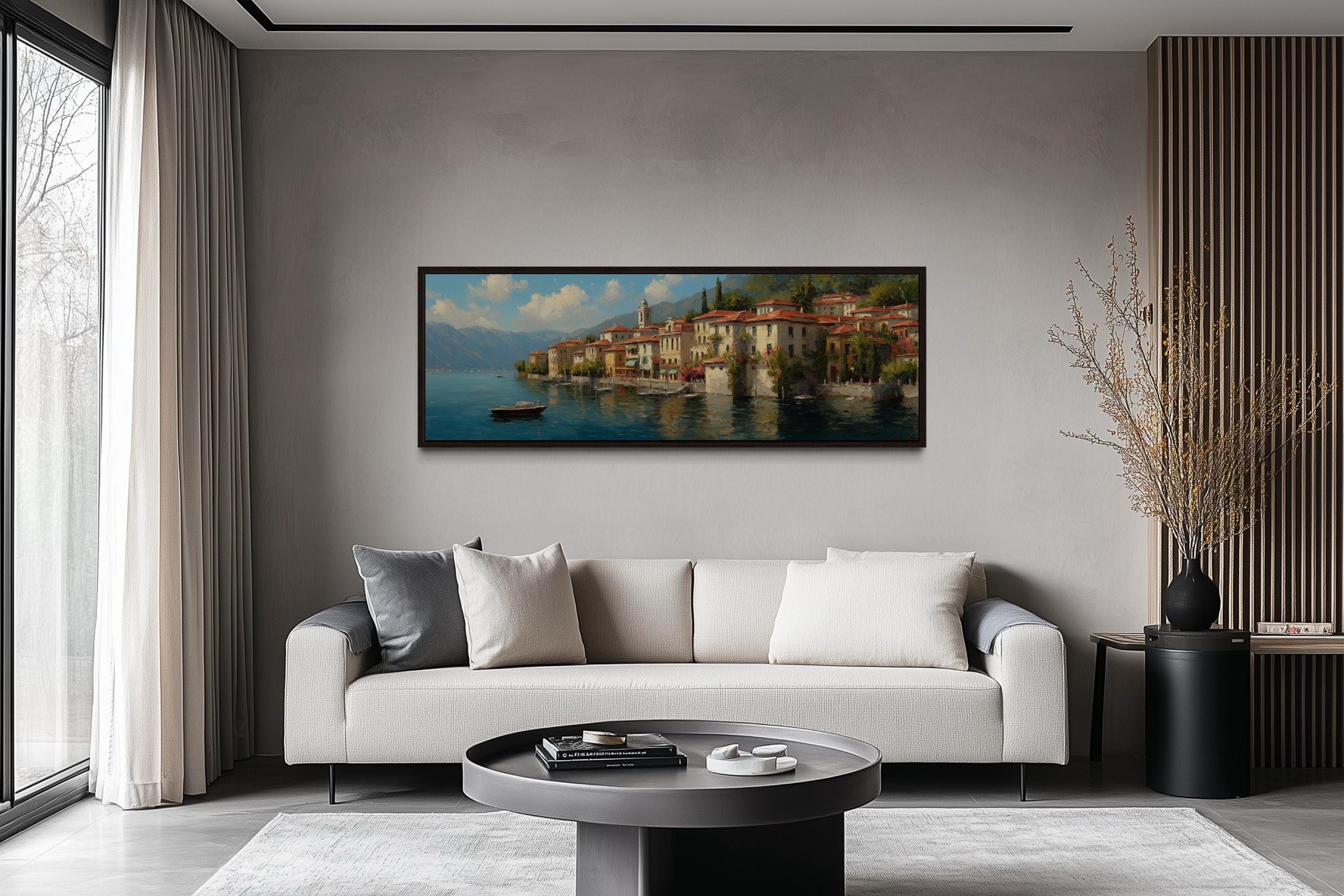 Bellagio Lake Como Long Horizontal  Wall Art