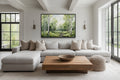 Birch Trees Forest In Summer Framed Canvas Wall Art