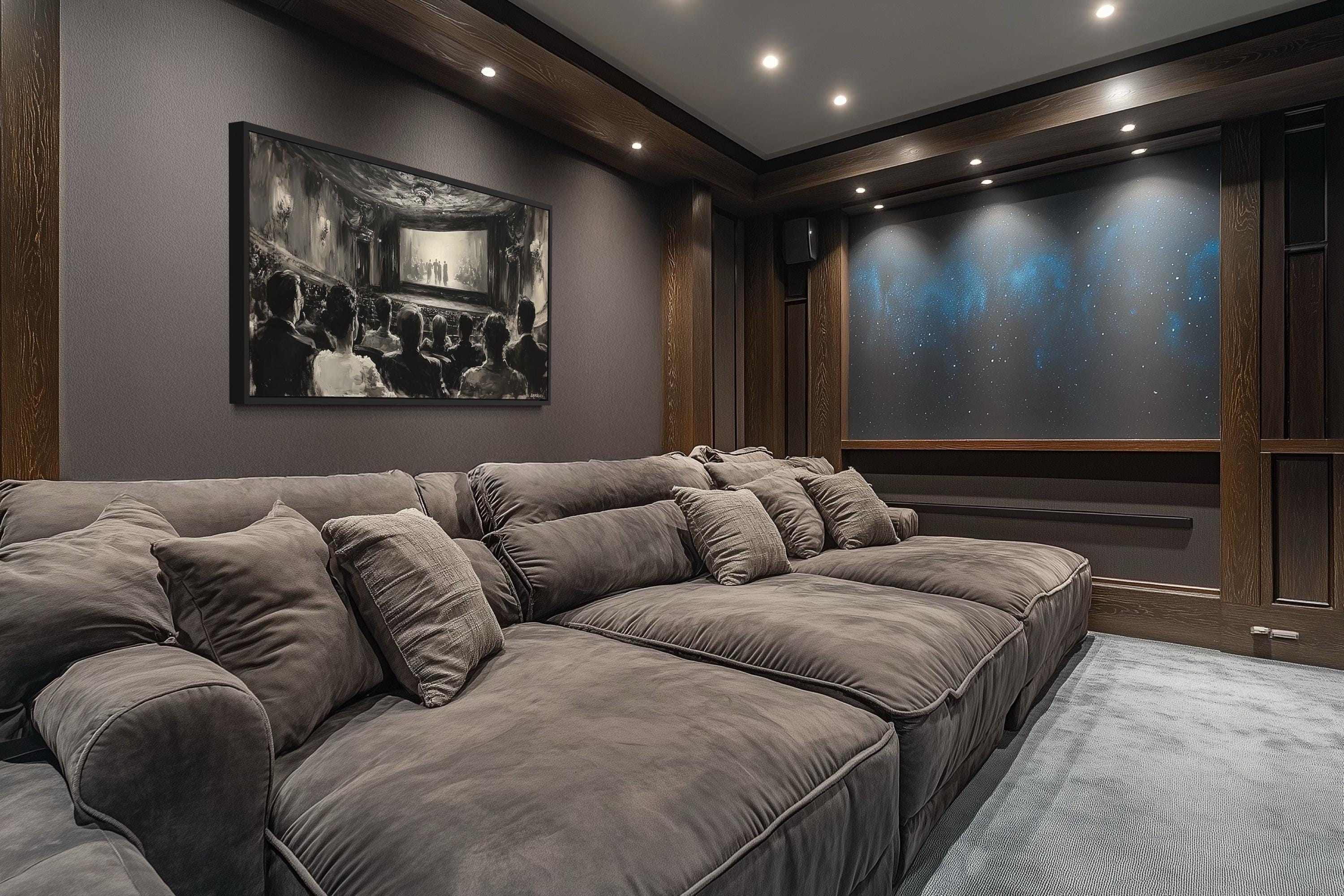 Black White Antique Cinema Home Theater Wall Decor