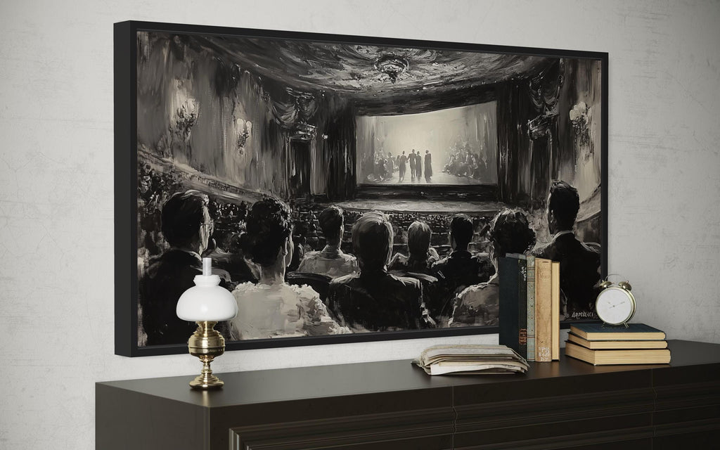 Black White Antique Cinema Home Theater Wall Decor