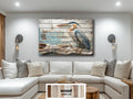 Blue Heron Wood Wall Art