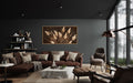 Boho Canvas Wall Art – Brown Beige Framed Canvas Print | Rustic Farmhouse Decor