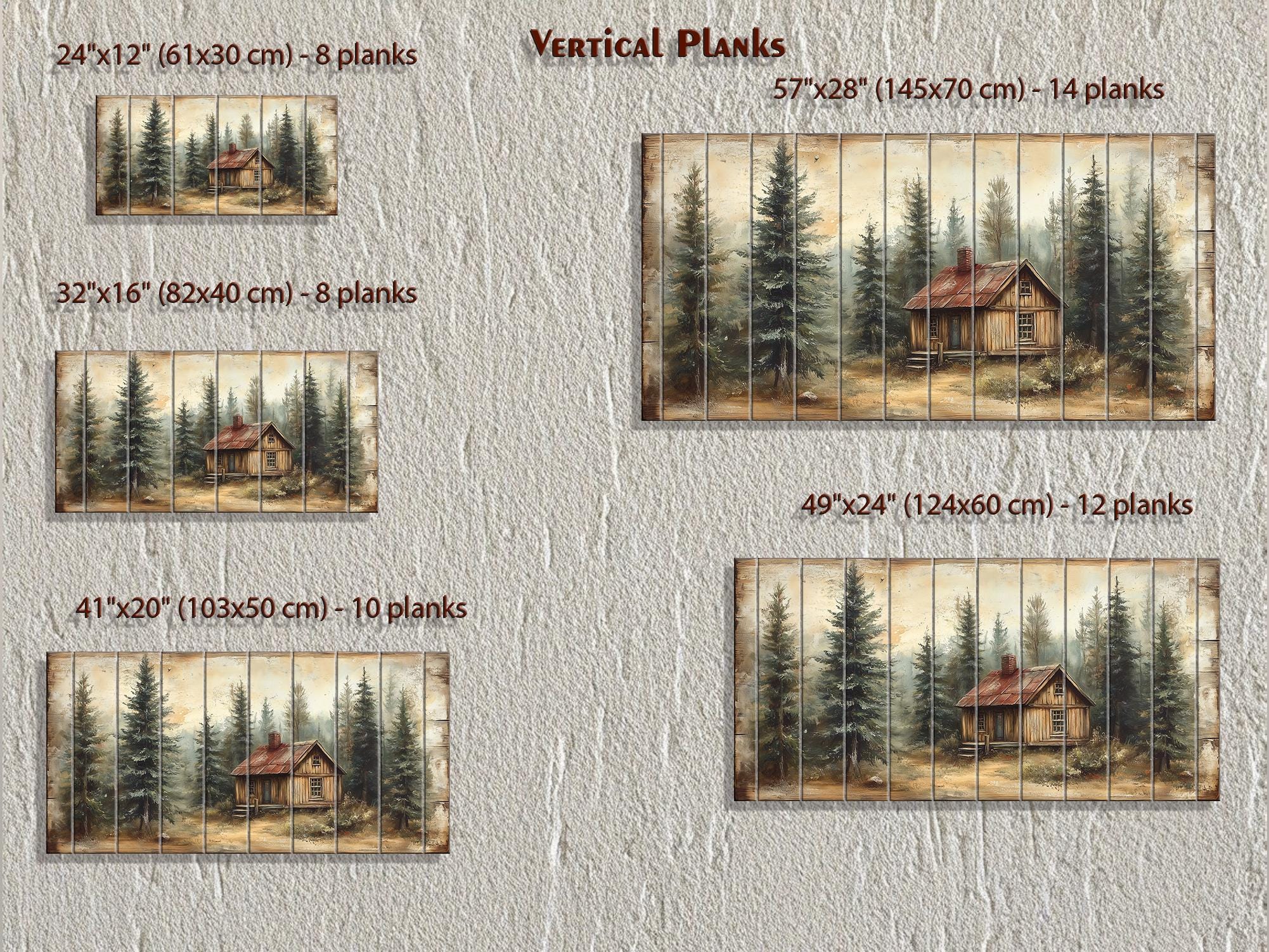Cabin In The Woods Distressed Wood Wall Art
