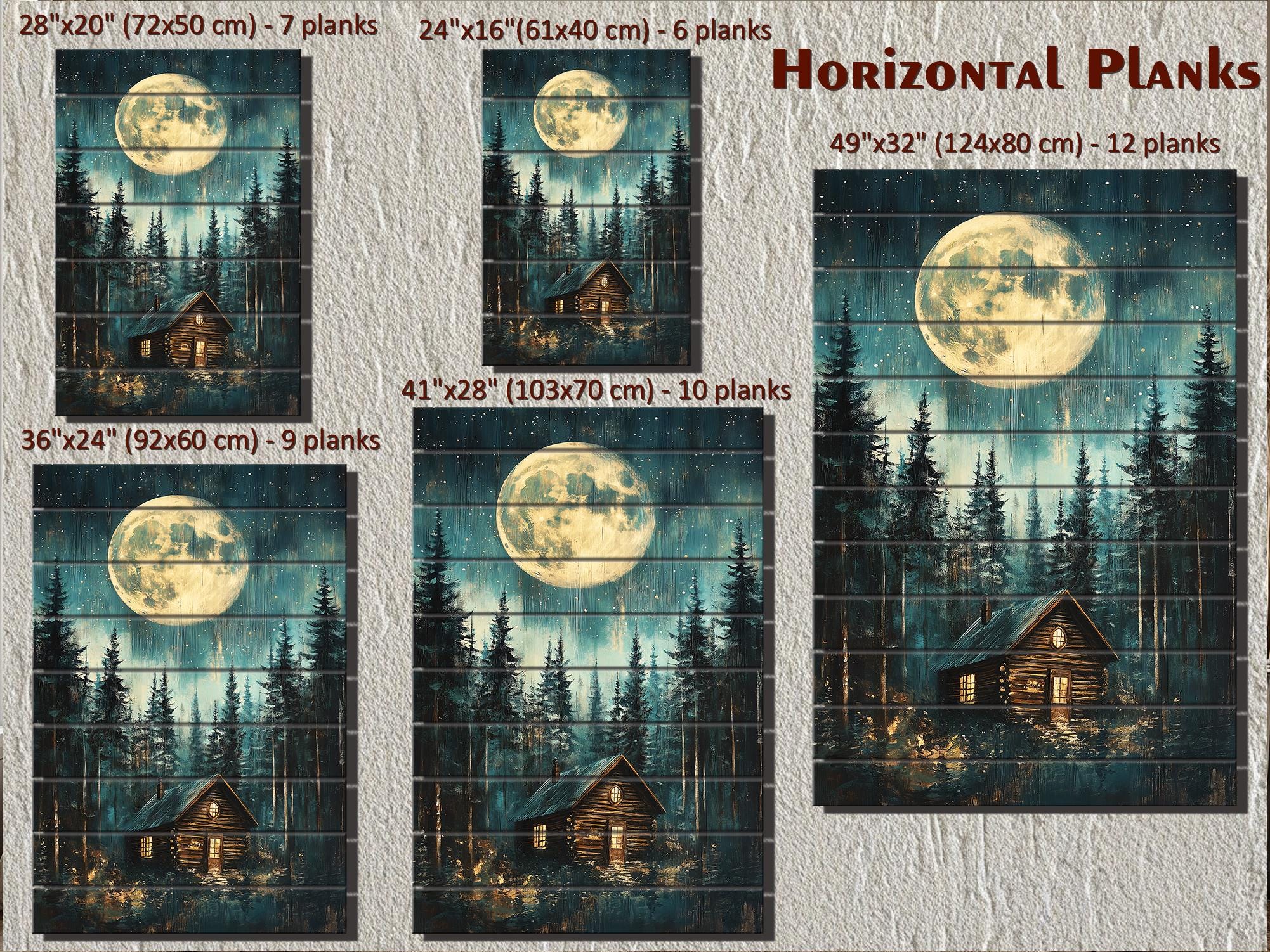 Cabin In The Woods Distressed Wood Wall Art