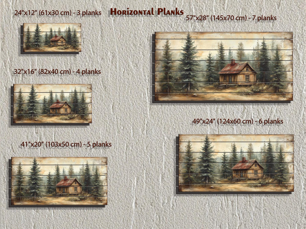 Cabin In The Woods Distressed Wood Wall Art