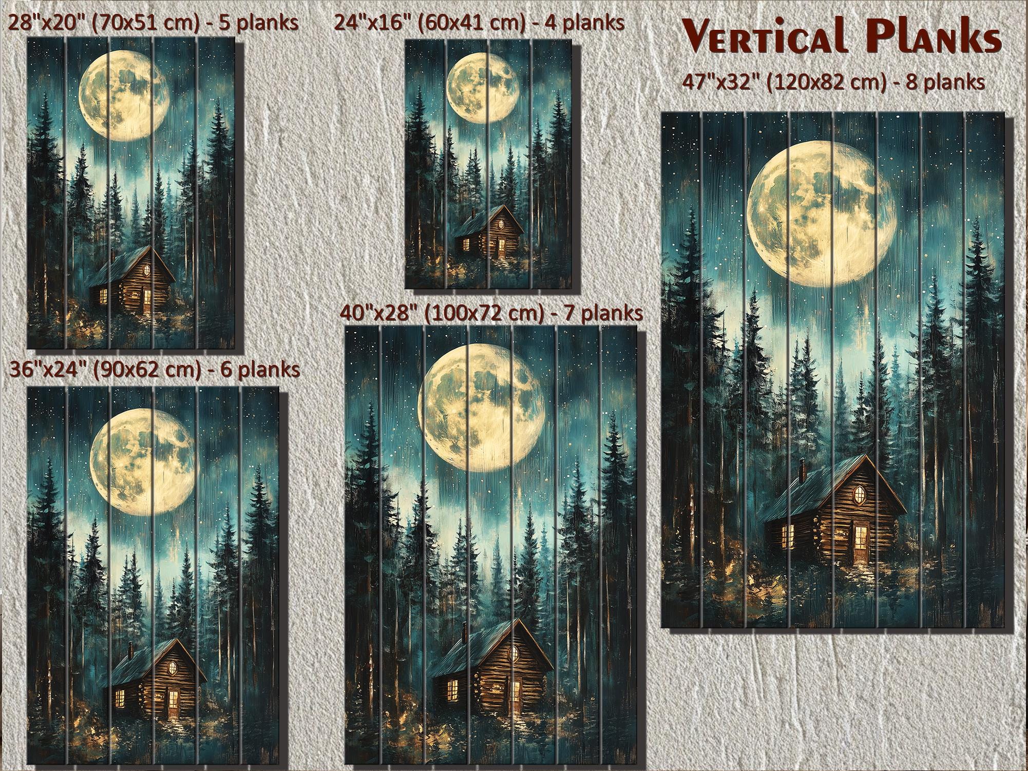 Cabin In The Woods Distressed Wood Wall Art