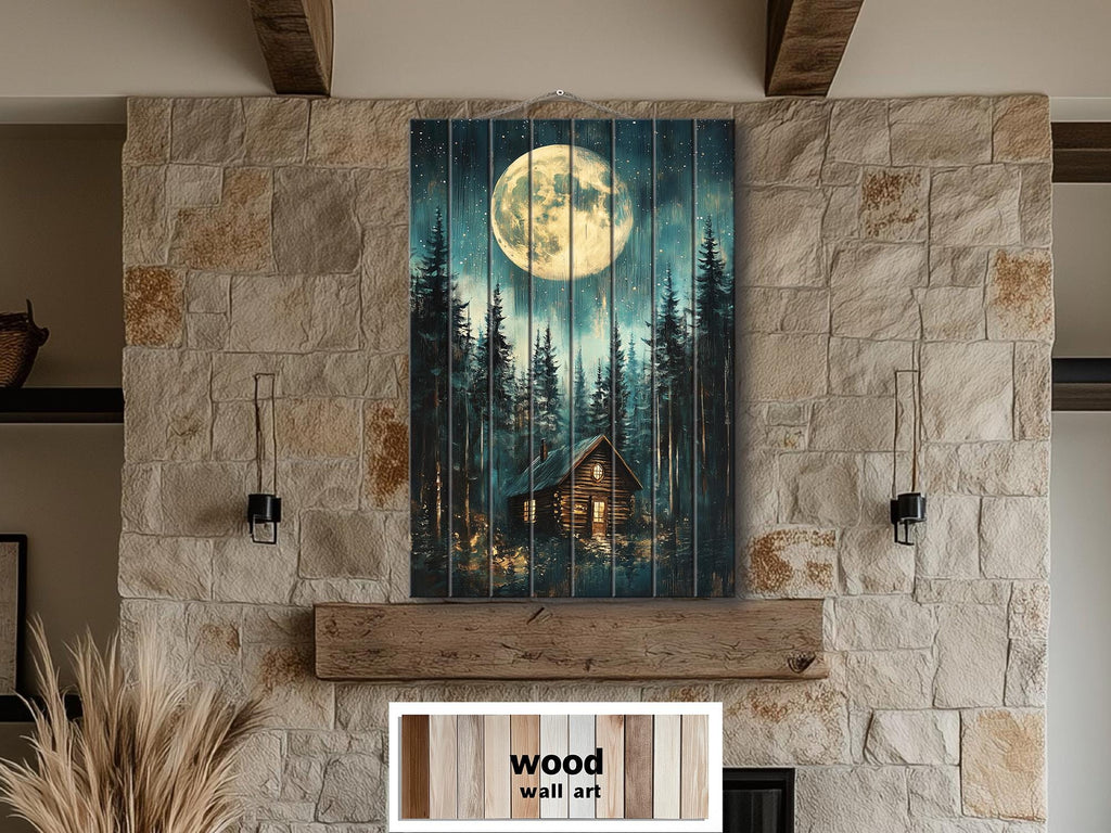 Cabin In The Woods Distressed Wood Wall Art