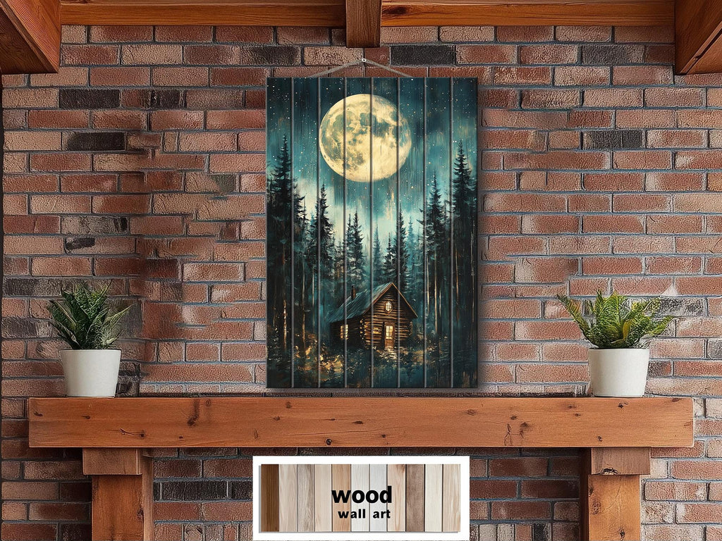 Cabin In The Woods Distressed Wood Wall Art