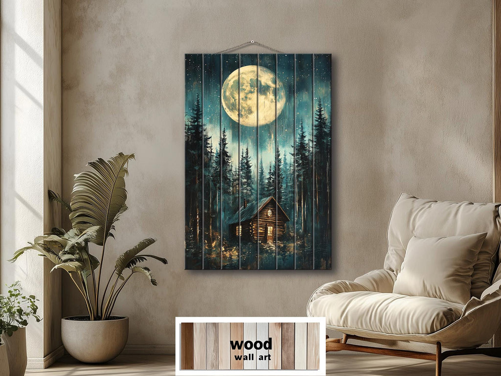 Cabin In The Woods Distressed Wood Wall Art