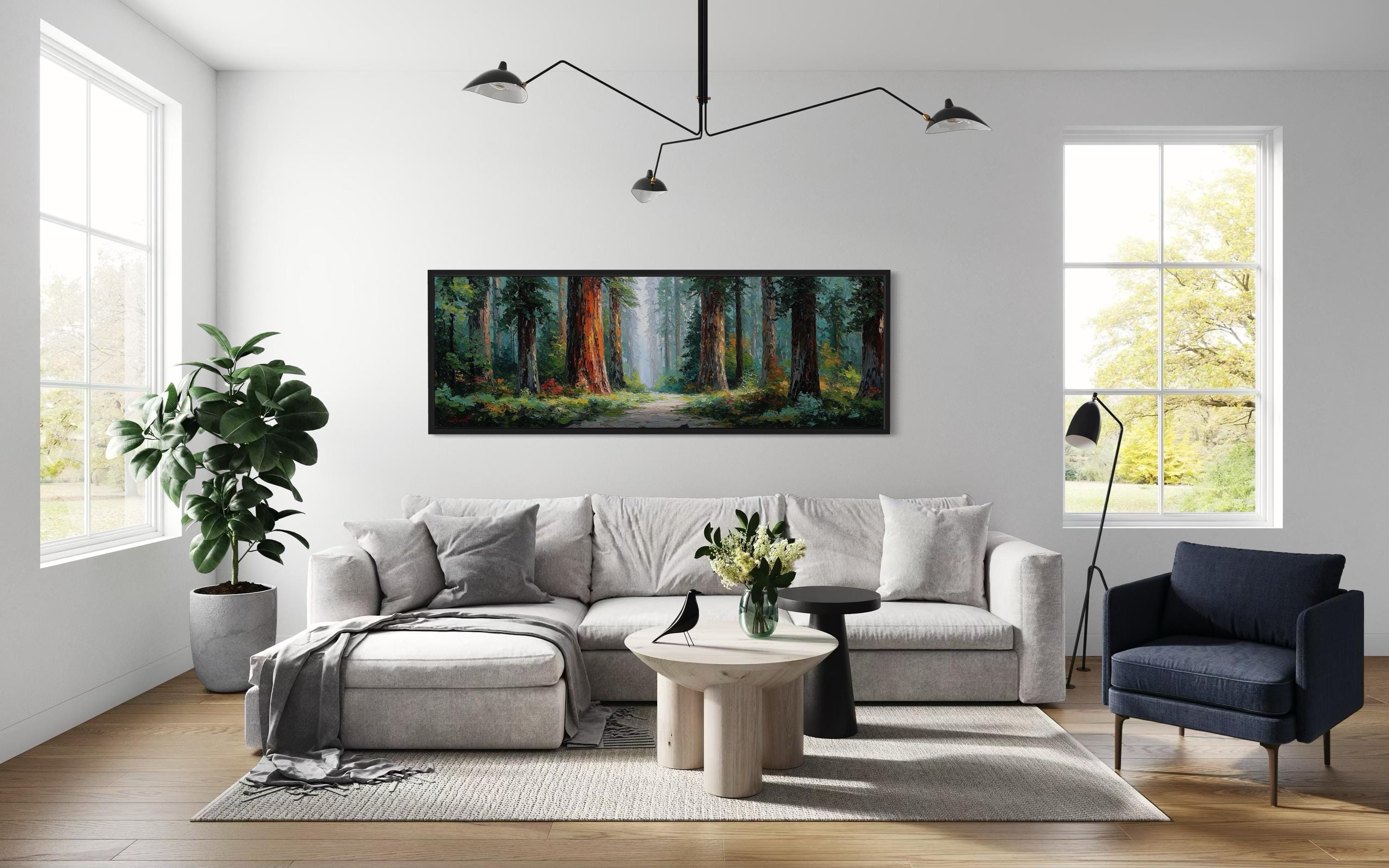 California Redwood Forest Long Horizontal Canvas Wall Art