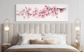 Cherry Blossom Watercolor Painting Long Horizontal Wall Art