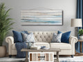 Coastal Abstract Ocean Distressed Wood Wall Art