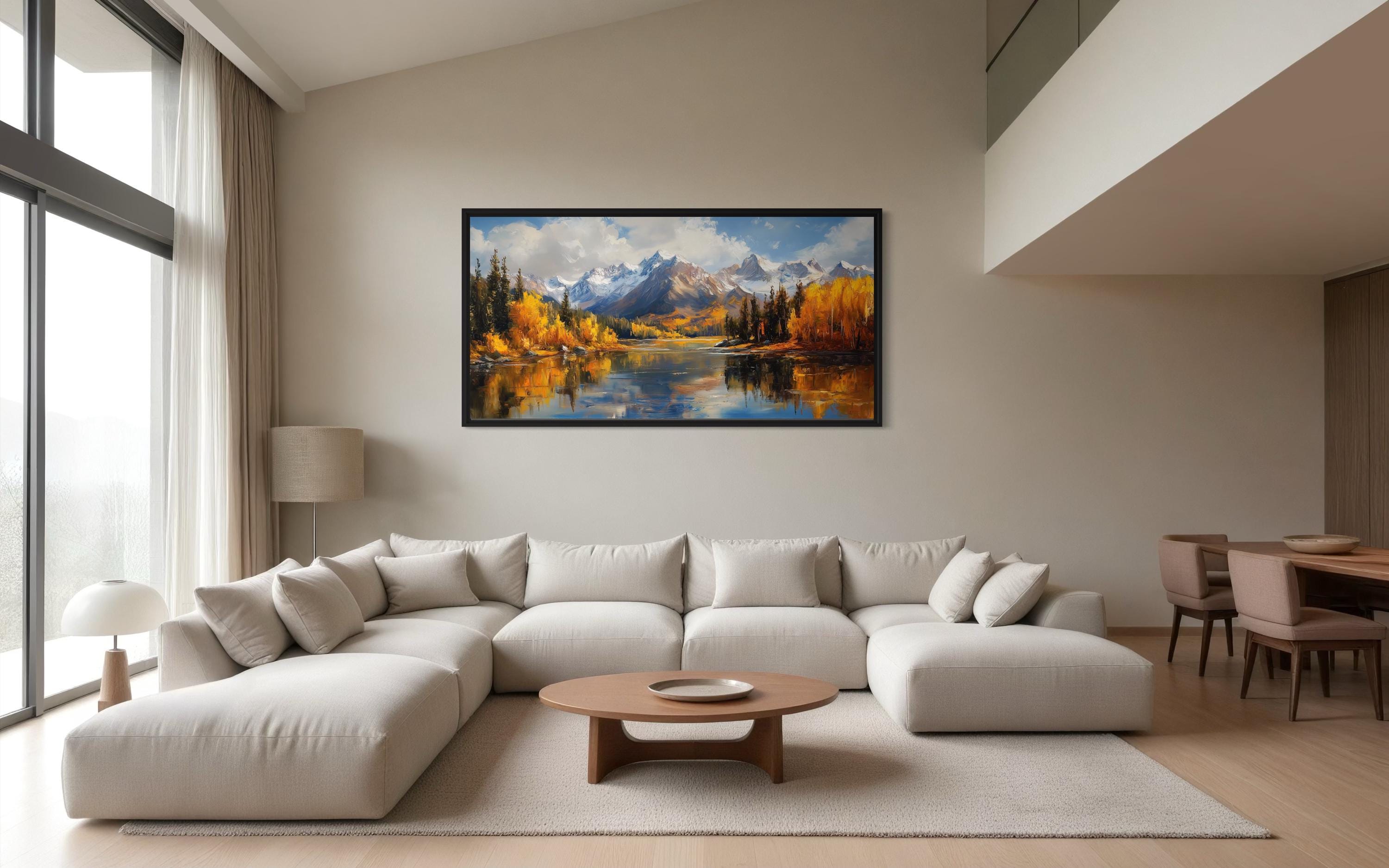Colorado Rocky Mountains In Autumn Framed Canvas Wall Art
