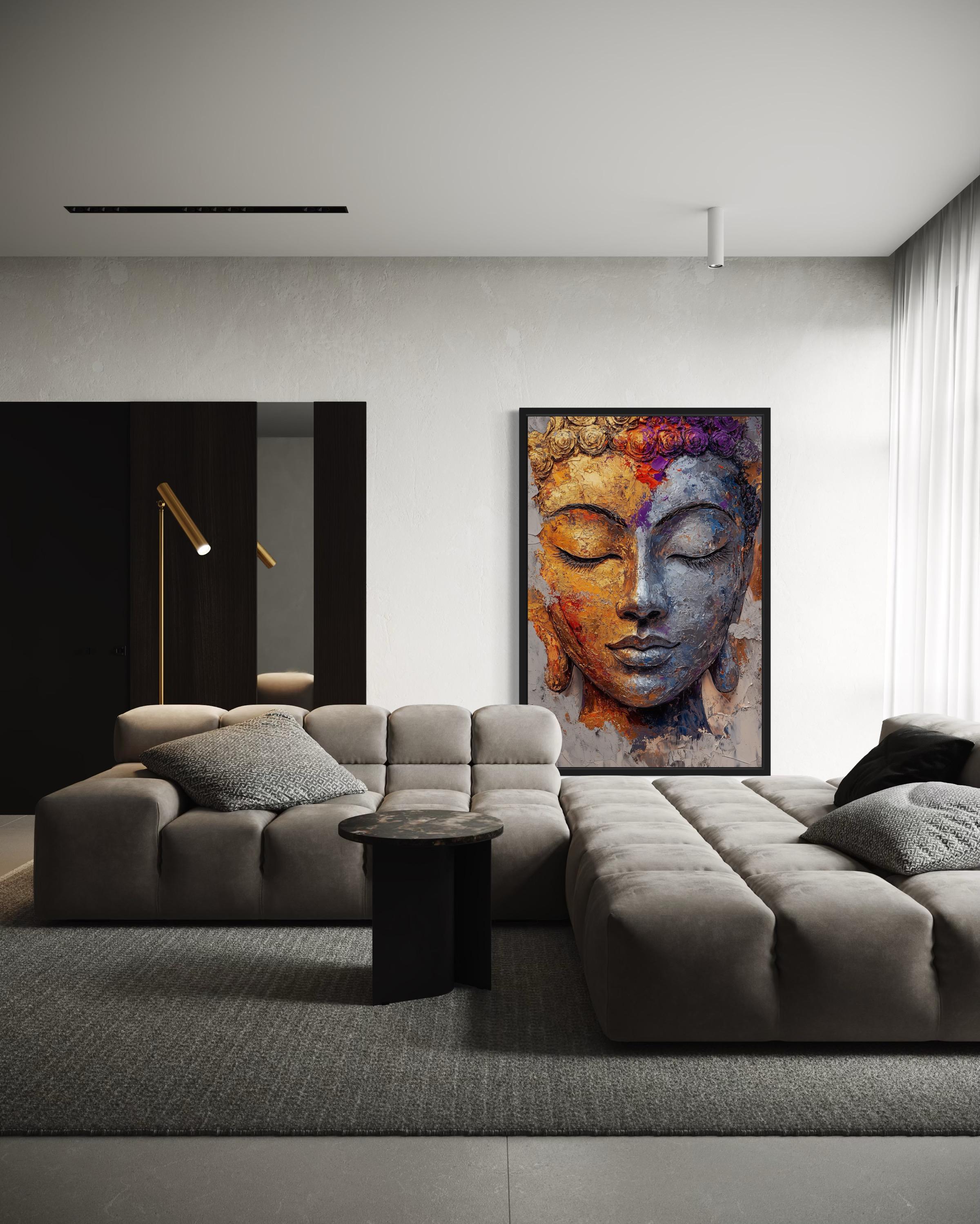Colorful Buddha Portrait Wall Art