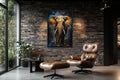 Colorful Graffiti Elephant Framed Canvas Wall Art