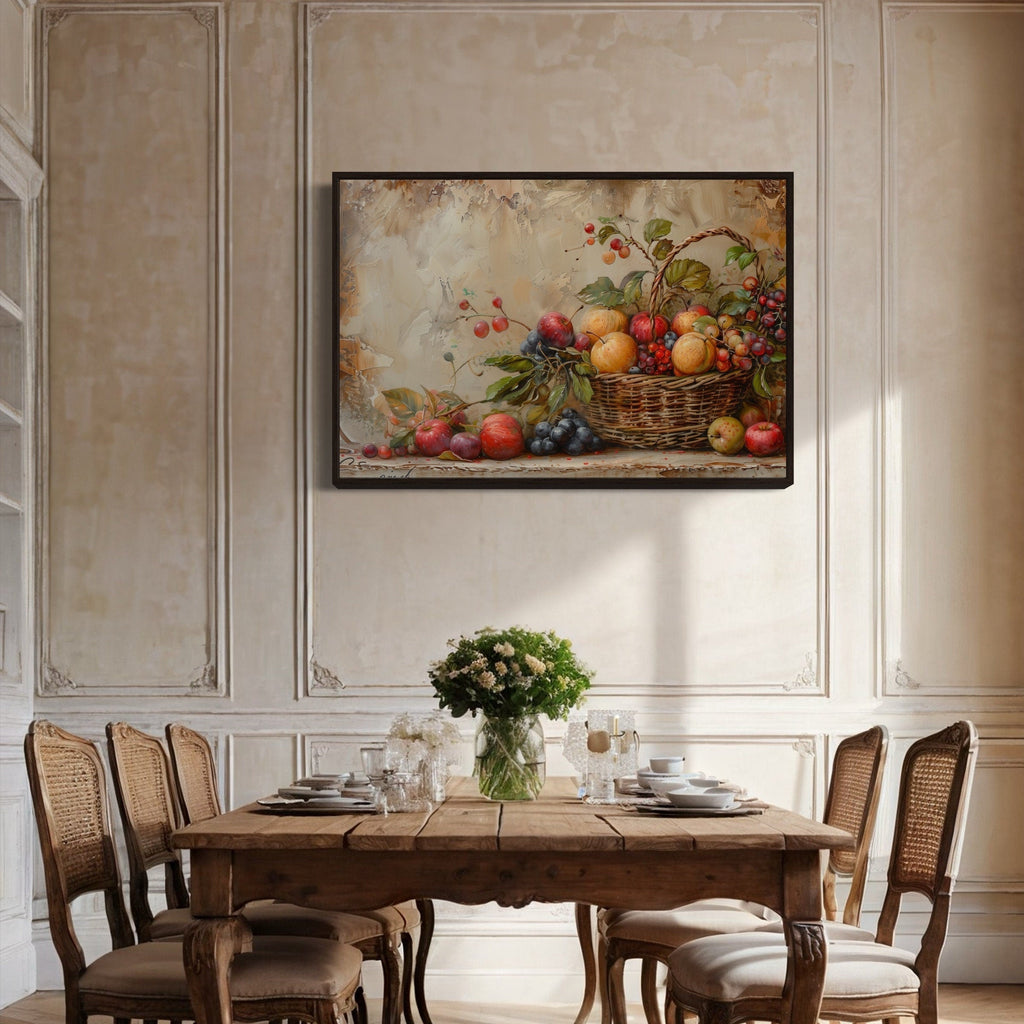 Fruit Basket Rustic Farmhouse Kitchen Or Dining Room Wall Art