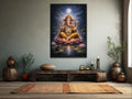 Ganesh Wall Art | Traditional Indian Canvas Print - Peaceful Lotus Meditation Decor
