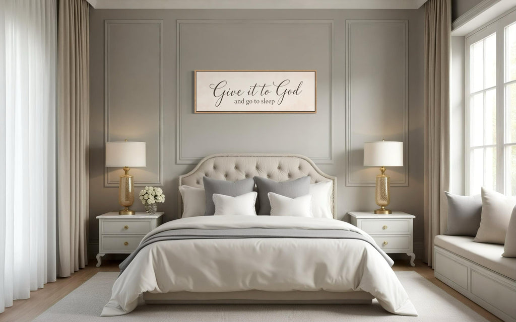 Give it to God and Go to Sleep Long Horizontal Sign