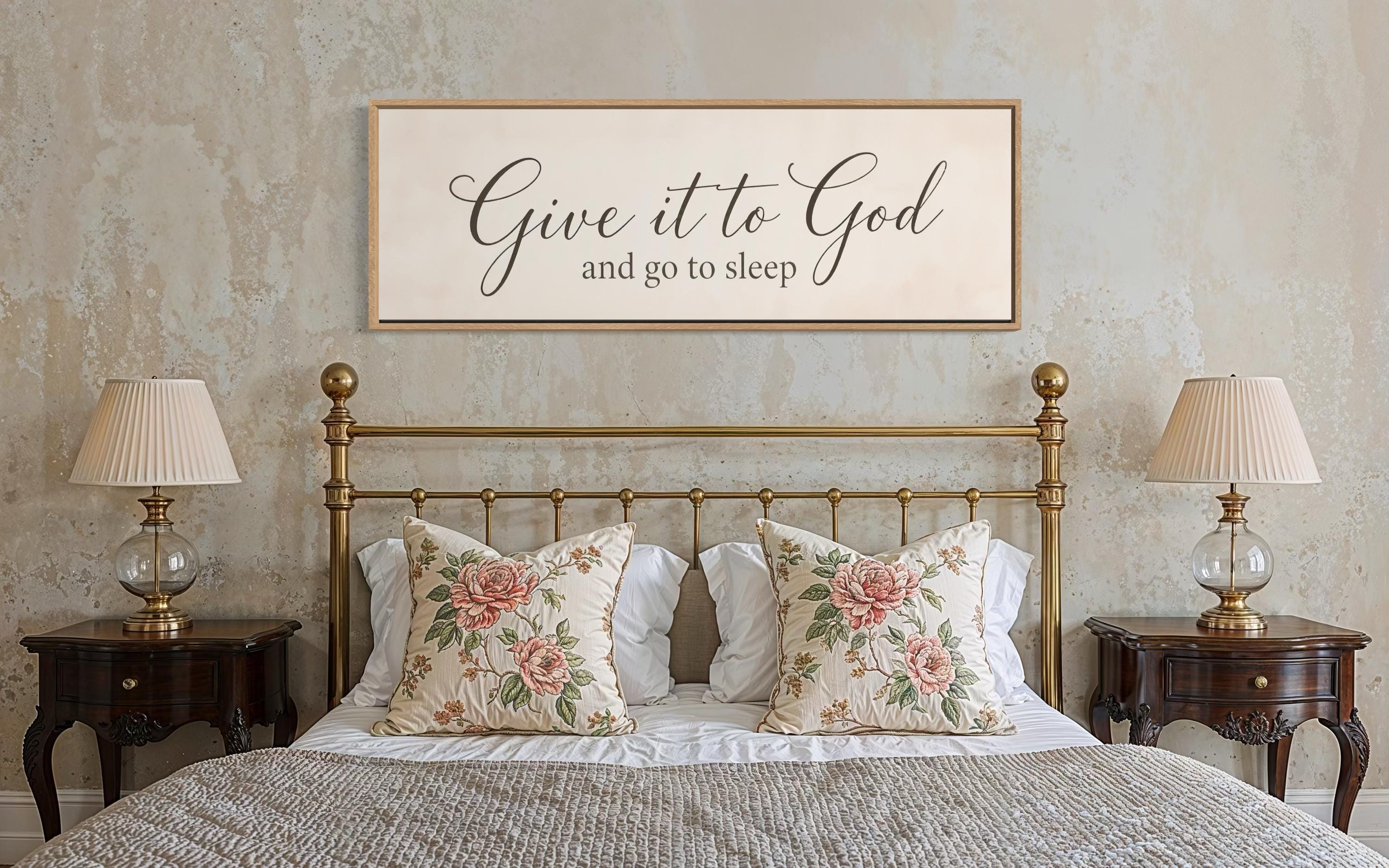 Give it to God and Go to Sleep Long Horizontal Sign