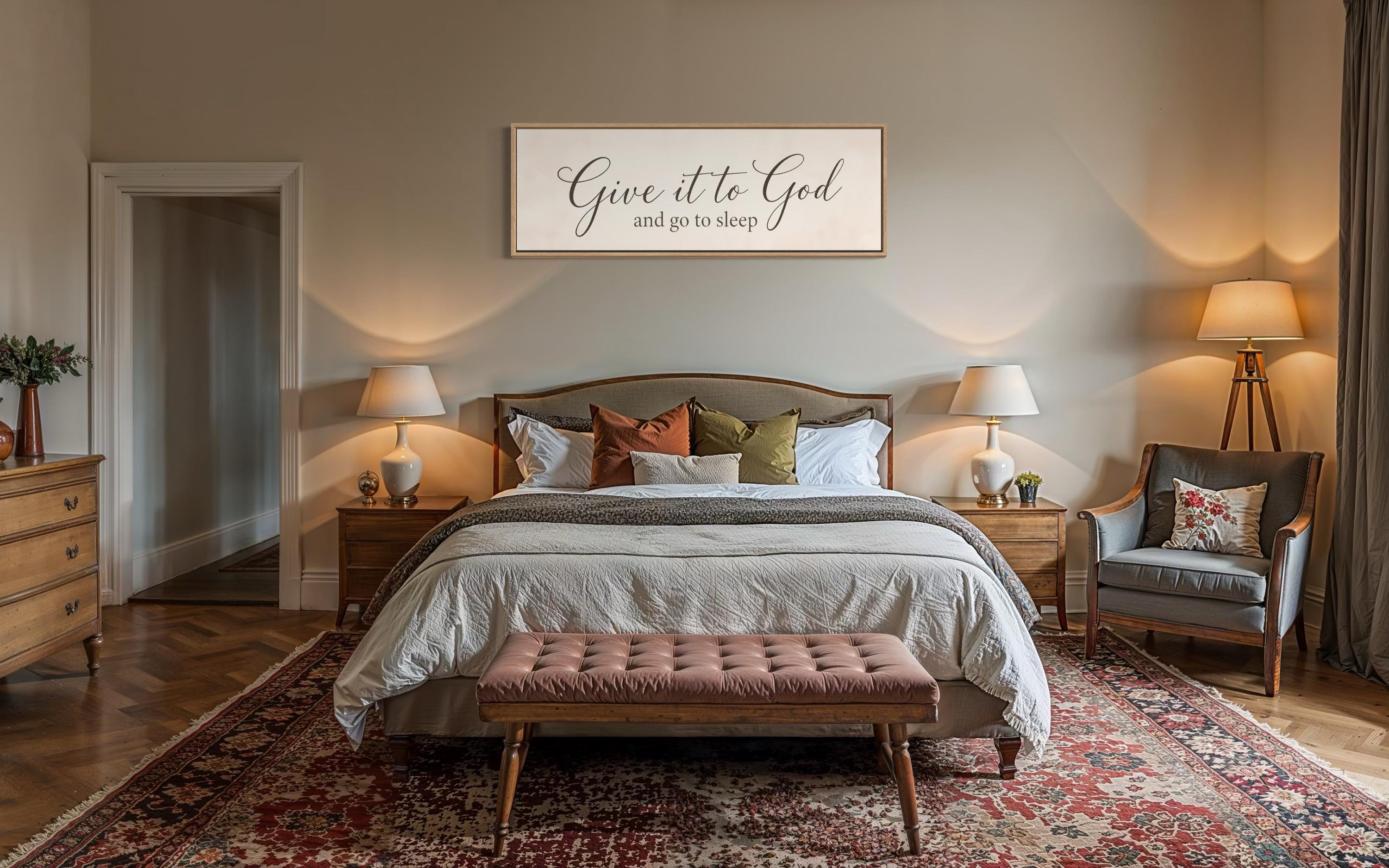 Give it to God and Go to Sleep Long Horizontal Sign