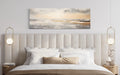 Gold And Silver Abstract Beach Sunset Minimalist Over Bed Wall Art