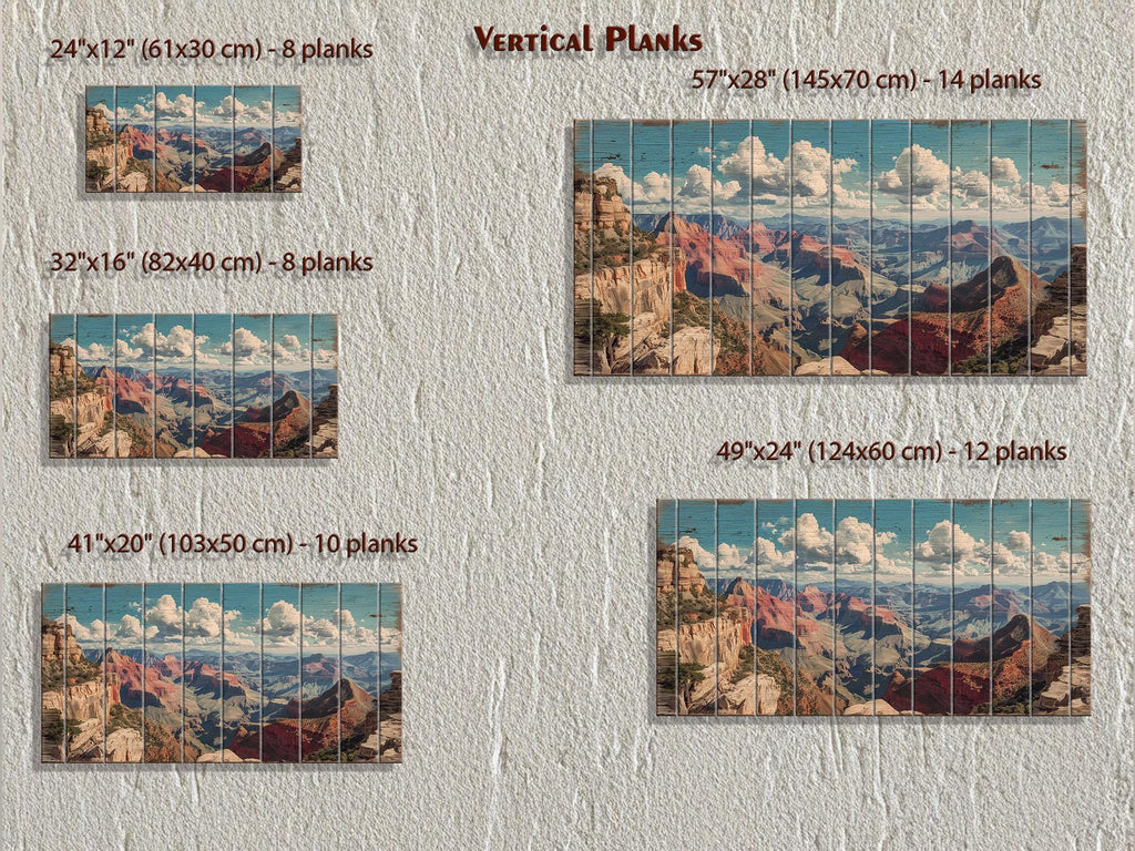 Grand Canyon Landscape Distressed Wood Wall Art