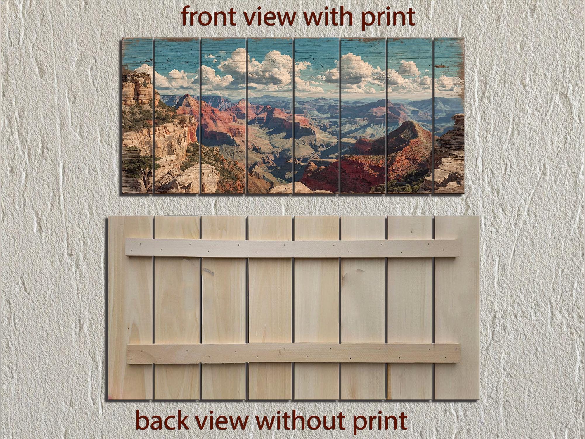 Grand Canyon Landscape Distressed Wood Wall Art